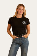 Ringers Western Women's Signature Bull Classic Fit T-Shirt - Black/White