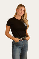 Ringers Western Women's Signature Bull Classic Fit T-Shirt - Black/White