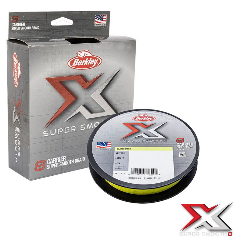 Berkley X Super Smooth 8 Braid 50lb 500m - Flame Green