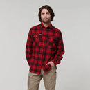 Hard Yakka Men's Long Sleeve Check Flannel Shirt - Red