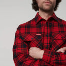 Hard Yakka Men's Long Sleeve Check Flannel Shirt - Red