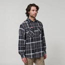 Hard Yakka Men's Long Sleeve Check Flannel Shirt - Charcoal