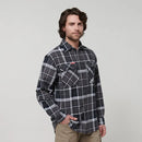 Hard Yakka Men's Long Sleeve Check Flannel Shirt - Charcoal