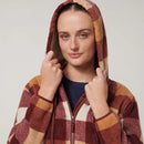 Hard Yakka Women's Check Zoodie Jacket - Mocha