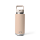 Yeti Rambler 26oz (769ml) Straw Bottle with Colour-Matched Straw Cap - Tahini