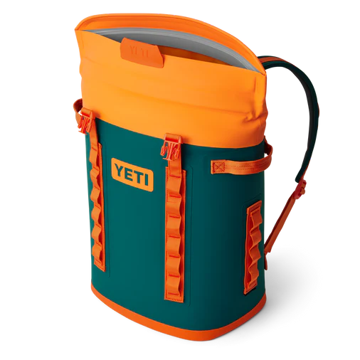 Yeti Hopper M20 Soft Backpack Cooler - Agave Teal & King Crab Orange