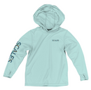 Scales Youth Dorado Hooded Performance Long Sleeve Shirt - Seafoam