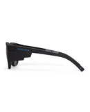 Liive Vision Angler Sunglasses - Matt Black Frame with Polorised Blue Mirror Lens