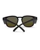 Liive Vision Angler Sunglasses - Matt Black Frame with Polorised Blue Mirror Lens