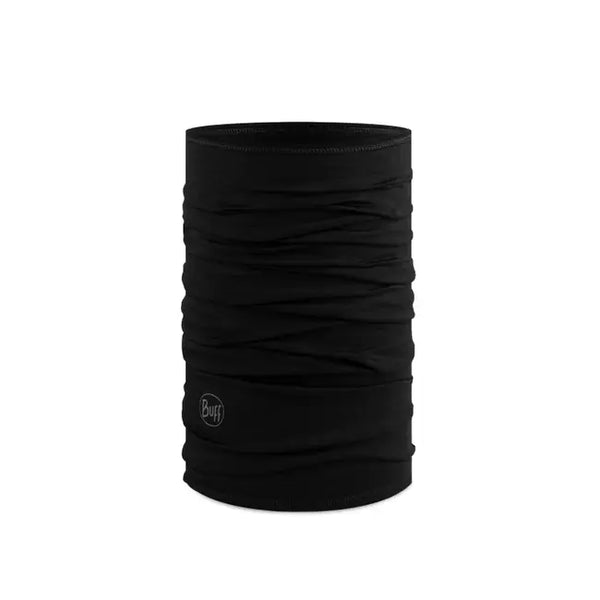Buff Merino Lightweight Neckwear - Solid Black