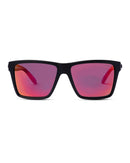 Liive Vision Bazza Sunglasses - Red Mirror Polarised Lens with Twin Blacks Frame