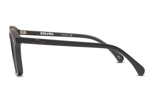 Liive Vision Berawa Sunglasses - Matt Black Frame with Polarised Smoke Lens