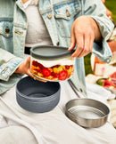 Black+Blum Glass Lunch Bowl &amp; Protective Container (750ml /25oz) - Slate