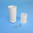 Camec Round Door Stop & Screw (75mm) - White