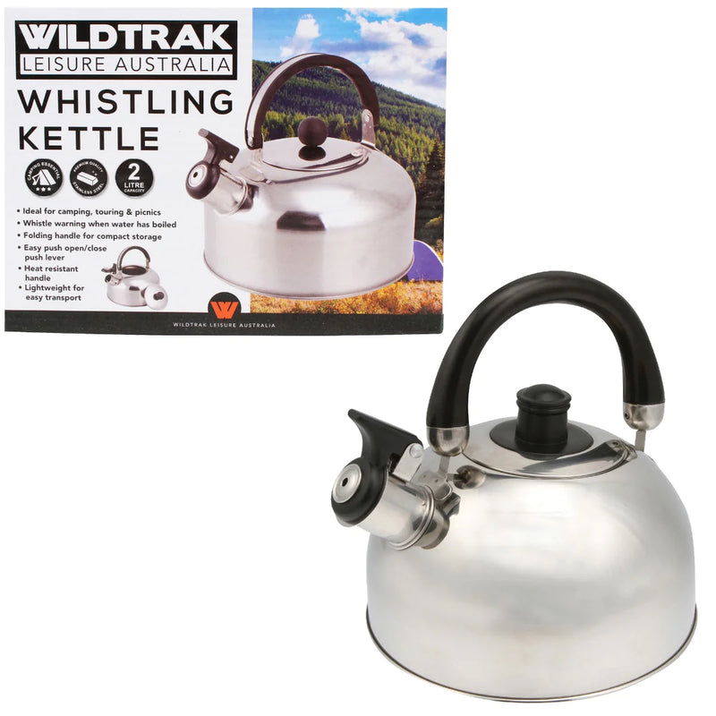 Wildtrak Stainless Steel Whistling Kettle (2L) - Stainless Steel