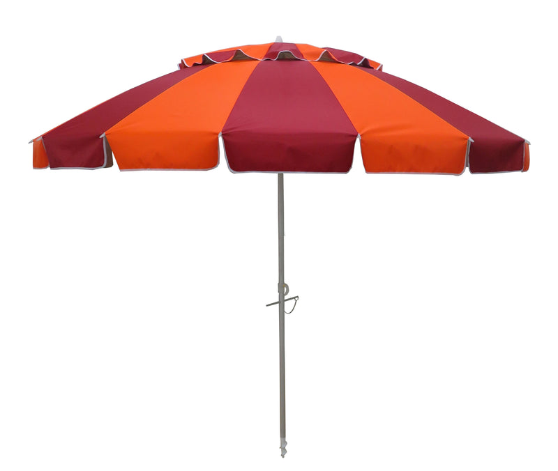 Beachkit Carnivale 240cm Beach Umbrella - Orange/Red