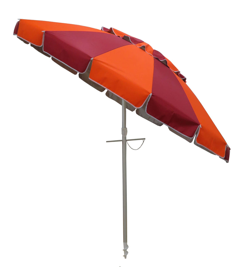 Beachkit Carnivale 240cm Beach Umbrella - Orange/Red