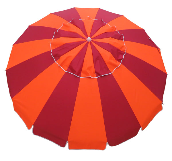 Beachkit Carnivale 240cm Beach Umbrella - Orange/Red