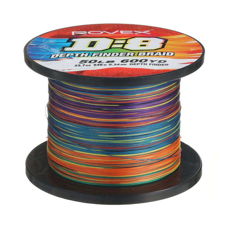 Rovex D8 Depthfinder Braid 50lb 600yd (Multi Coloured)