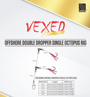 Vexed Premium Offshore Double Dropper Single Octopus Rigs (Variety of Sizes Available)