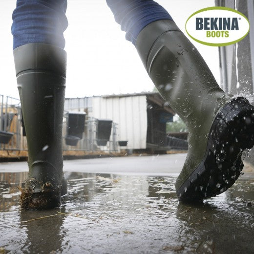 Bekina 'StepLite X GREEN' Steel Toe Gumboots (40% Lighter)