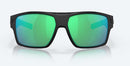 Costa Del Mar Diego Sunglasses - Green Mirror Polarised Lens with Matte Black Frame