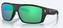 Costa Del Mar Diego Sunglasses - Green Mirror Polarised Lens with Matte Black Frame