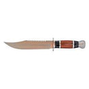 Eureka Buffalo Hunting Knife with Wooden Handle and Sheath