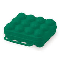 Kookaburra Plastic Egg Carrier - Green (1 Dozen)