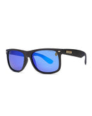 Liive Vision EL Capitan Sunglasses - Blue Mirror Polarised Lens with Matt Black Frame