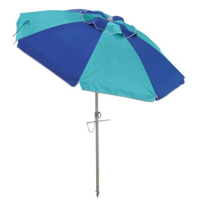 Beachkit Fiesta 185cm Beach Umbrella - Royal Blue/Turquoise