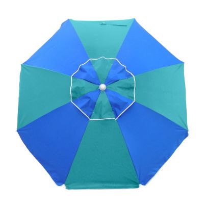 Beachkit Fiesta 185cm Beach Umbrella - Royal Blue/Turquoise