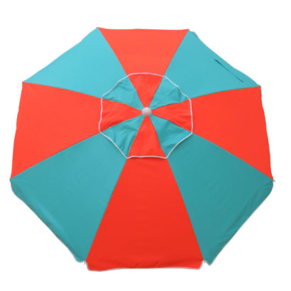 Beachkit Fiesta 185cm Beach Umbrella - Turquoise/Orange