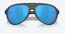 Costa Del Mar Grand Catalina Sunglasses - Blue Mirror Polarised Lens with Matte Black Frame