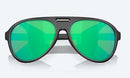 Costa Del Mar Grand Catalina Sunglasses - Green Mirror Polarised Lens with Matte Black Frame