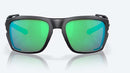 Costa Del Mar King Tide 8 Sunglasses - Green Mirror Polarised Lens with Black Pearl Frame