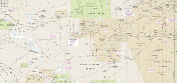 Hema Maps Westprint Outback Map and Travel Guide - The Gunbarrel Highway Map