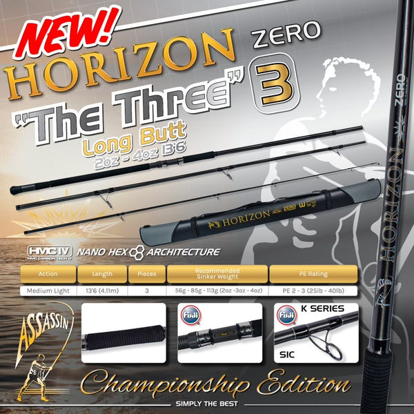 Assassin Horizon Championship  Edition Rod AHZCE-136ML-PS Pearl Silver #3 (Long Butt)