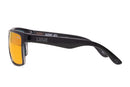 Liive Vision Hoy 4 Sunglasses - Matt Black Float Frame with Red/Orange Mirror Polarised Lens
