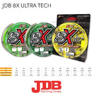 JDB 8x Ultra Tech High Abrasion Casting Braid 100lb (1000m) -  Yellow