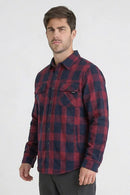 Jetpilot Layered Flannelette Jacket- Red