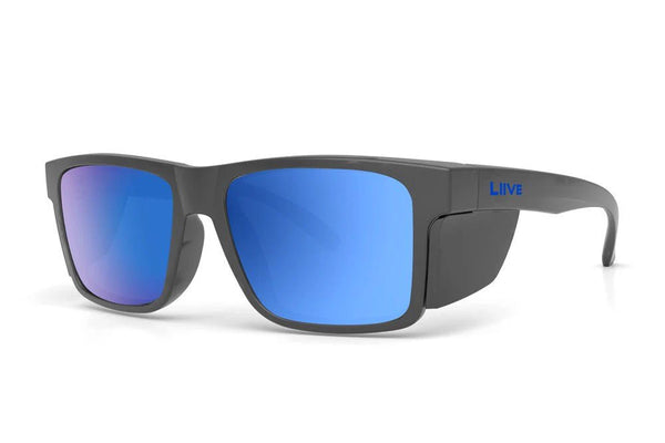 Liive Vision Jonny Brooks Sunglasses - Matt Black Frame with Mirror Polarised Lens
