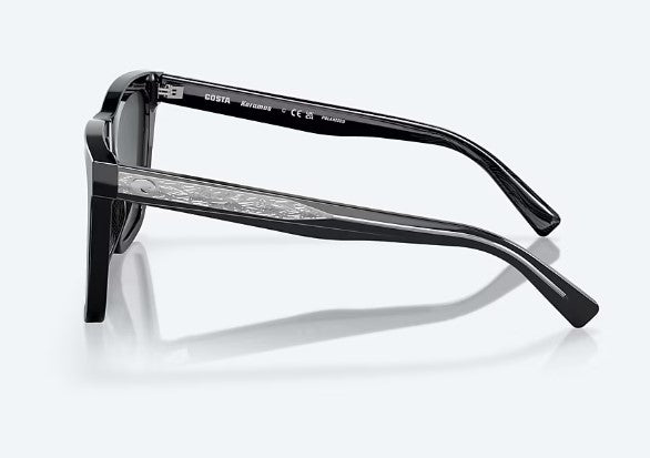 Costa Del Mar Keramas Sunglasses - Gray Gradient Polarised Lens with Black Frame