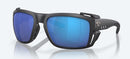 Costa Del Mar King Tide 8 Sunglasses - Blue Mirror Polarised Lens with Black Pearl Frame