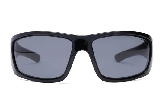 Liive Vision Kuta Sunglasses - Black Frame with Polarised Smoke Lens