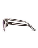 Liive Vision Laguna Sunglasses - Blue Mirror Polarised Lens with Matt Black & White Frame