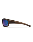 Liive Vision Long Tail Sunglasses with Green Mirror Polarized Matt Xtal Army Lenses