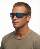 Liive Vision Long Tail Sunglasses with Green Mirror Polarized Matt Xtal Army Lenses