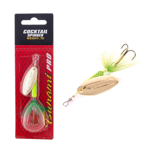 Tsunami Cocktail Spinner Lure Chartreuse/Gold (7g)