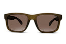 Liive Vision Marlin Sunglasses - Matt Stripe Beer Frame with Polarized Brown Lens